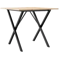 VidaXL Esstisch X-Gestell 90x90x75cm Massivholz Kiefer und Gusseisen