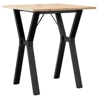 VidaXL Esstisch Y-Gestell 60x60x75 cm Massivholz Kiefer und Gusseisen
