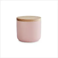 Springlane Keramik Vorratsdosen mit Holzdeckel Sweet Scandi, Kautschukholz-Deckel, Aufbewahrungsdosen,