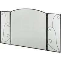 Homcom Kamingitter,, Kaminschutzgitter - 132,5 x 76,5cm - schwarz