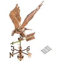 DEMA Wetterfahne 3D Wetterfahne Adler aus Kupfer mit Fuß,