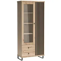 Jarstol Stauraumvitrine CALI 02 N zweitüriger Vitrinenschrank mit Schubladen