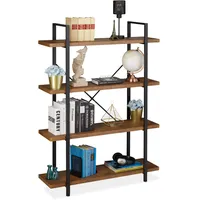 Relaxdays Bücherregal 140 x 105 x 33,5 cm Braun
