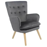 Happy Home Sessel HWP66-DGR Samt 70 x 70 x