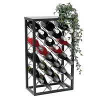 DanDiBo Ambiente DanDiBo Weinregal Metall Schwarz Stehend 96434 Flaschenregal