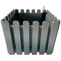 Hti-Living Blumentopf mit Wasserspeicher Nessa eckig grau