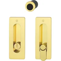 HOPPE Schiebetürmuschel Set M464 - ohne Schloss, eckige Rosette