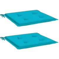VidaXL Gartenstuhl-Kissen 2 Stk. Türkis 50x50x4 cm Stoff