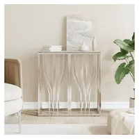 VidaXL Konsolentisch 70x30x70 cm silberfarben