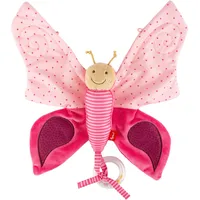 Sigikid Schnuffeltuch Schmetterling pink groß Kinderbunt, Schmusetuch, 27 cm,