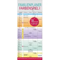 Korsch Verlag Wandkalender 2025 Familienplaner Farbenspiel 18 Monate 2025/2026: