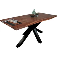 Sam Esstisch Baumkante massiv Akazie Nussbaum 160 x 85