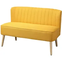Homcom 2-Sitzer Stoffsofa Holz Schaumstoff 117 x 56,5 x