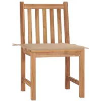 VidaXL Gartenstühle 2 Stk. mit Kissen Massivholz Teak