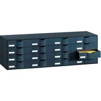 Paperflow Schubladenelement HxBxT 32,9x34,2x107,6cm 16 Fächer PS (Polystyrol) schwarz