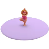 LURCH 210847 Mein Deckel Beach Girls Yolanda Yoga, Glasabdeckung