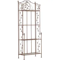 TPFGarden Standregal, Braun, Metall, 60x158x33 cm, Wohnzimmer, ,