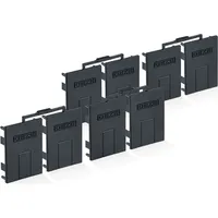 GEZE Set stirnseitige Abdeckung Glasklemmplatte, 30 mm, schwarz
