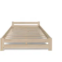 Home collective Holzbett 120x200 cm mit Lattenrost Modern Bett