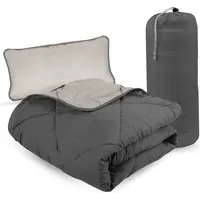 BestLivings Reise Bettenset 2tlg Anthrazit/Hellgrau