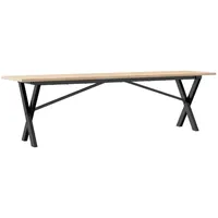 VidaXL Couchtisch X-Gestell 160x40x45 cm Massivholz Kiefer & Stahl
