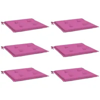VidaXL Gartenstuhl-Kissen 6 Stk. Rosa 40x40x4 cm Stoff
