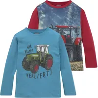 Kidsworld Langarmshirt in rot, türkis), | Gr.: 92/98