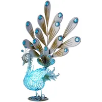 GLOBO Solar Pfau Dekoleuchte Solarlampe Pfau Außenleuchte Solar Tierfigur,