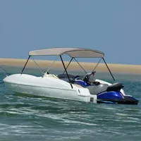 VidaXL 2-Bow Bimini Top Grau 180x150x110 cm