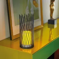 Esotec African Style Batterie Dekoleuchte 'SIMBA', Flackerlicht,