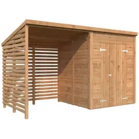 Palmako Leif Gerätehaus 370 x 170 cm Hellbraun Tauchgrundiert