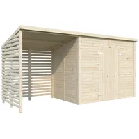 Palmako Leif Gerätehaus 460 x 170 cm Transparent Tauchgrundiert