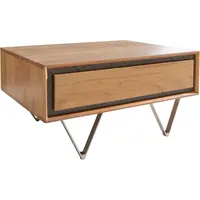 DeLife Couchtisch Stonegrace 80x60 cm Akazie Natur 2 Schubladen