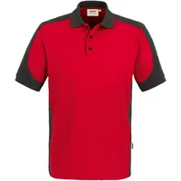 Hakro Polo-Shirt Contrast Performance, rot, Unisex-Größe: 2XL
