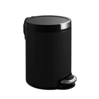 Eko Artistic Trittmülleimer mit Kunsttoffinneneimer, 5 L, schwarz