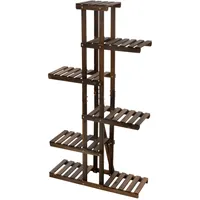 ML-Design Blumenregal aus Holz, 27.5x140x75 cm, Wohnzimmer, Wohnzimmertische, Blumenständer
