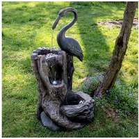 Köhko Köhko® Wasserspiel "KRANICH" 12003 Springbrunnen mit LED-Beleuchtung Gartenbrunnen
