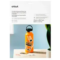 Cricuttm bedruckbare Aufkleberfolie für Schneideplotter transparent, 5 St.