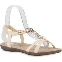 VAN HILL Damen Riemchensandalen in Beige