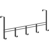 Metaltex Türhängeleiste Lava Line schwarz, Türgarderobe zum Einhängen