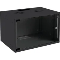 Lanview 48,30cm (19") 9U, W=535mm D=400mm RUM09U40MNBL, Zwart rack,