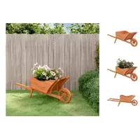 VidaXL Pflanzgefäß Schubkarre-Design 128x45,5x43 cm Massivholz Tanne