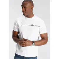Delmao T-Shirt DELMAO, Herren, Gr. XL (56/58), weiß, Single