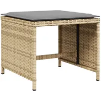 VidaXL Gartenhocker mit Kissen 4 Stk. Beigemischung Poly Rattan