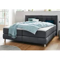 Home Affaire Boxspringbett HOME AFFAIRE "Salo XXL", grau (anthrazit),