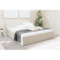 Westfalia Schlafkomfort Polsterbett "Shawn", weiß (wollweiß), L:210cm, Bezug Kopfteil: