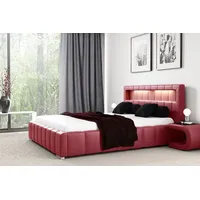 Fun Möbel Polsterbett Bett LAUGE Standart Set 200x200cm inkl.LED