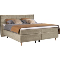 Alina Boxspringbett ALINA "Henri", beige (graubeige tmd 2), B:200cm