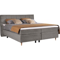 Alina Boxspringbett ALINA "Henri", grau (staubgrau tmd 29), B:180cm