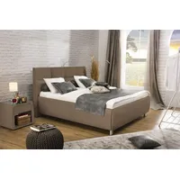 Alina Polsterbett ALINA "Nadina", braun (hellbraun gdu 4), B:198cm